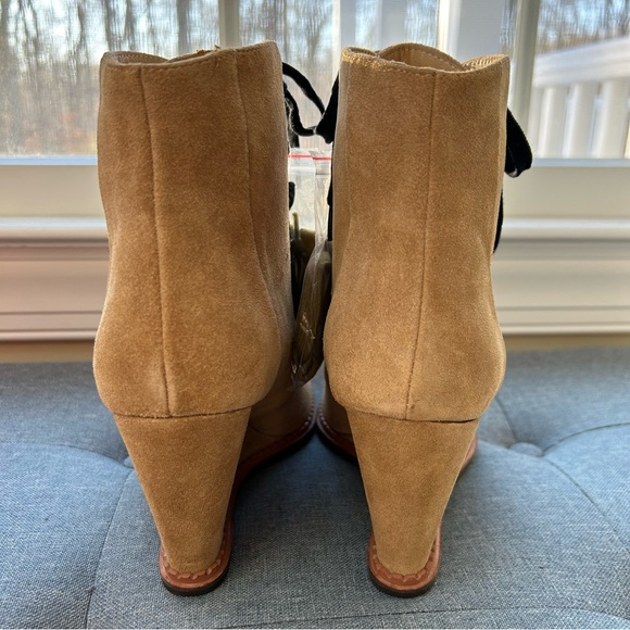 Kate Spade New York Saundra Suede Honey Wedged Boots - Picture 6 of 11